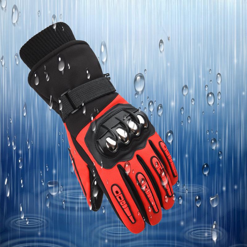Winter Racing Gloves Men's Plus Velvet Warm Non Slip  Waterproof  Wear Resistant Touch Screen  Anti Fall Protection Motorcycle Motorcycle Riding