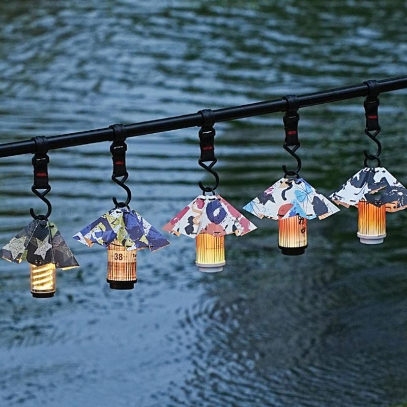 Folding Umbrellas Tent Light Shade Portables Outdoor Umbrellas Tent Lampshades for Outdoor Camping Hiking