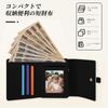 Pomelo Best Wallet for Folding Short Coin Present [Pomelo Best] Women, Tri-fold Wallet, Wallet, Wallet, Purse, Gift, Celebration, (Black + Beige)