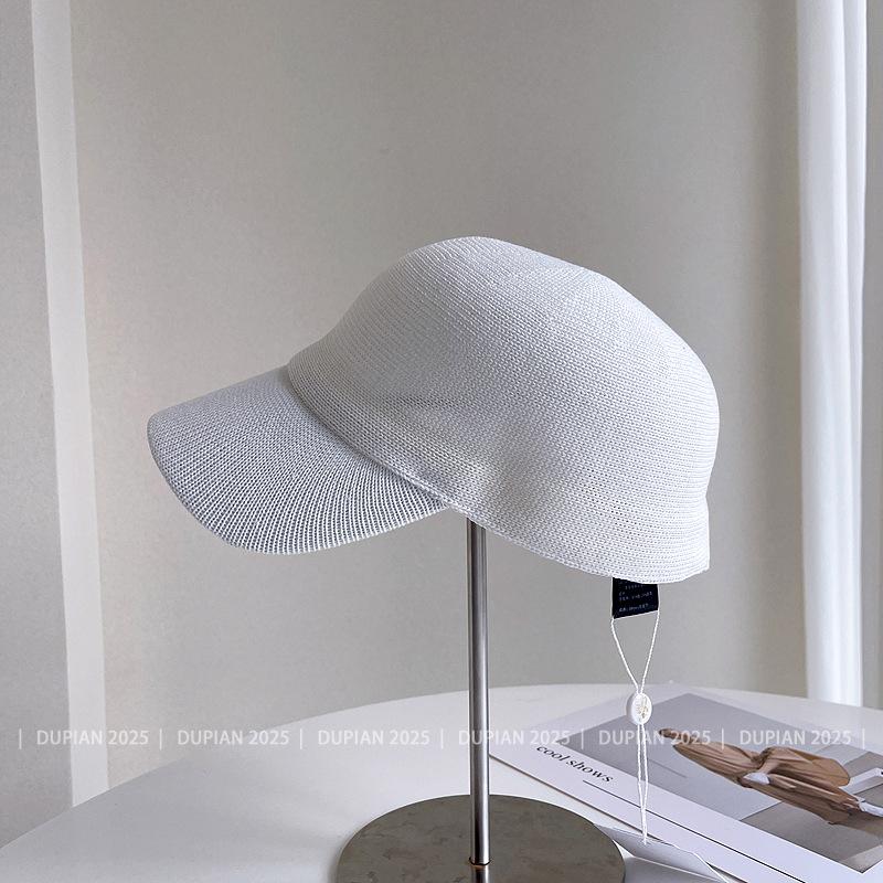 Japanese Simple Breathable Knitted Cap Women's Summer Elegant Versatile Equestrian Hat Outdoor Travel Sun Baseball Cap