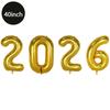 40Inch Big Foil Birthday Balloons Helium Number Balloon 2026Happy New Year Wedding Party Decorations Shower Large Figures Globos