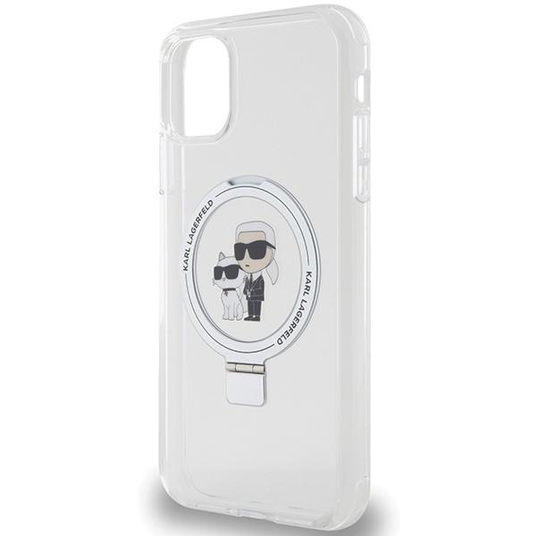 Karl Lagerfeld KLHMN61HMRSKCH iPhone 11 / Xr 6.1" White/white Hardcase Ring Stand Karl&Choupette MagSafe