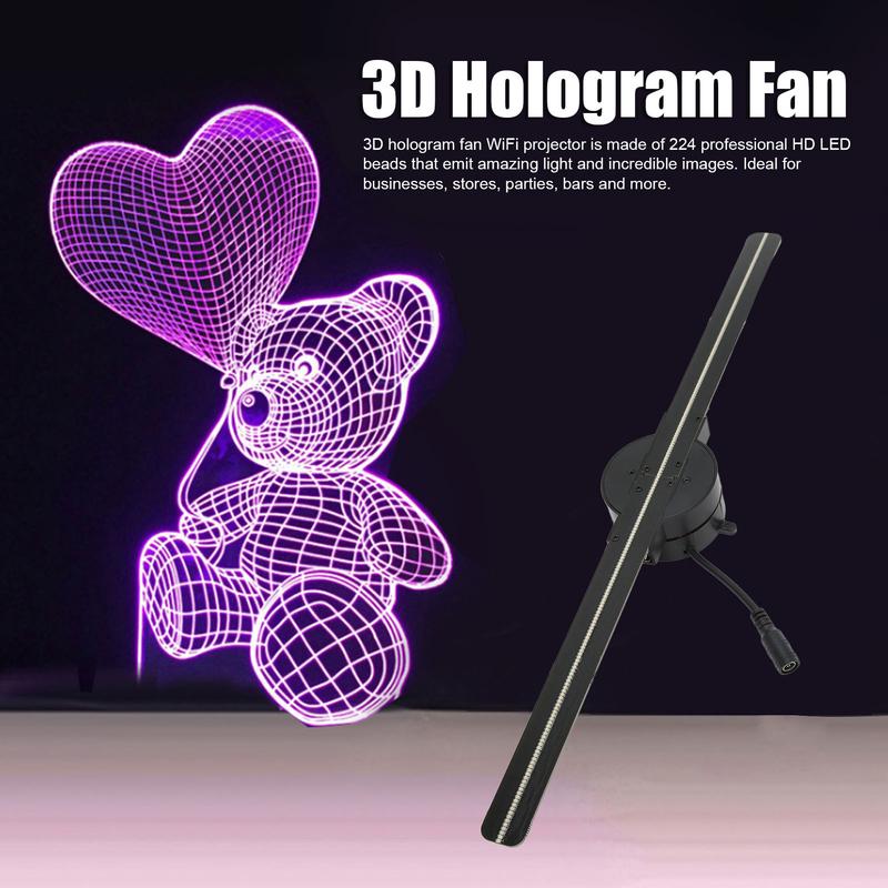 WiFi 3D Hologram Fan 3D Hologram Projector 176 Degree Viewable Angle 100‑240V 2000x224 Stable Custom Editing for Business