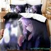 Hololive Nekomata Okayu Bedding Set Single Twin Full Queen King Size Aldult Bedroom Duvetcover 3D Anime Boys Cover Bed Set