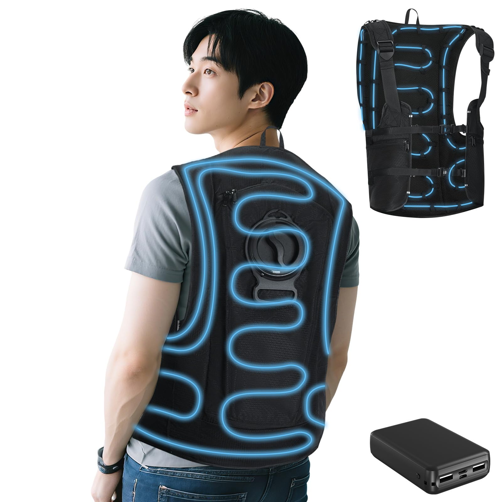 

Охлаждающий костюм Охлаждение 36 часов охлаждающей поверхности холодной водой Работает Один размер подходит Охлаждение при тепловом ударе Строительство и мероприятия на открытом воздухе