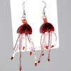 Creative Cute Jellyfish Long Tassel Drop Earrings New Funny Shiny Glass Seed Beads Handmade Women's Earring Mermaid Jewelry Gift