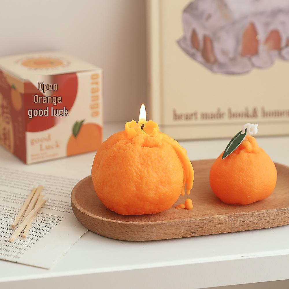 Orange Aromatherapy Wedding Candle - Custom Scented Favors & Gifts