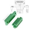 1Set 2Edgwb + 2Edgkm 5.08 Bulkhead Screw Terminal Block Wire Connectors 5.08Mm Pitch Male/Female Pluggable Terminal Plug Jacks