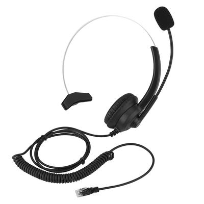 Callcenter-Headset mit Geräuschunterdrückung, angenehmes Tragegefühl, Telefon-Headset, Kristallstecker