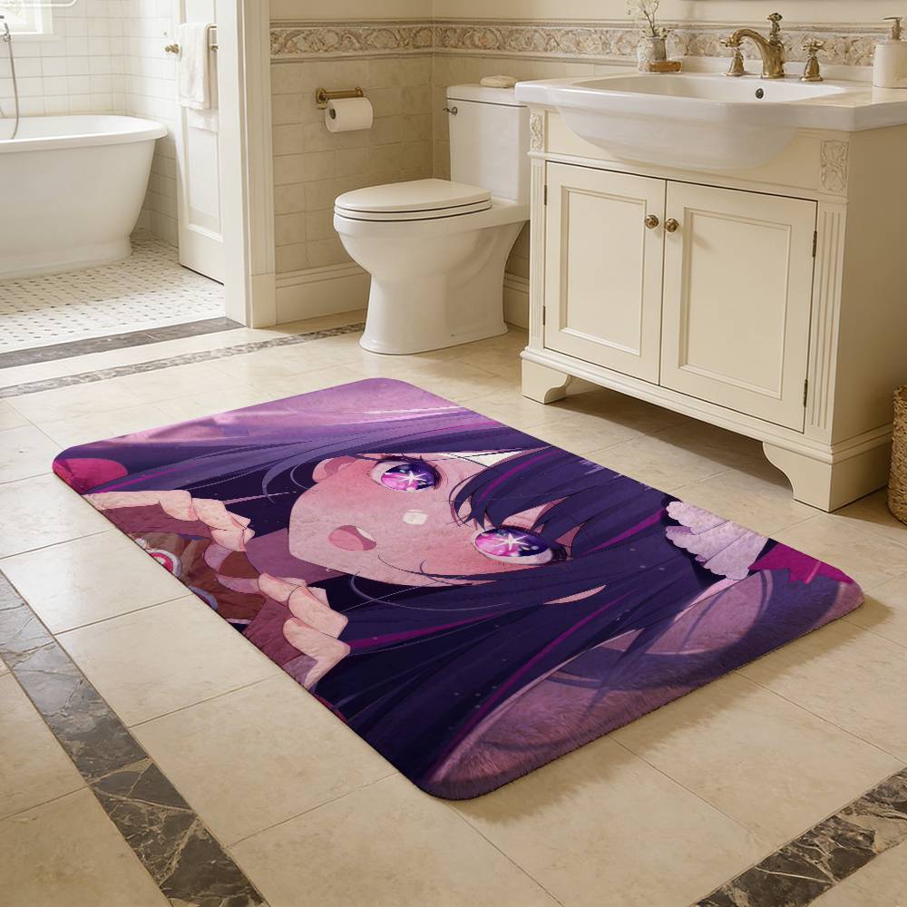 pretty girl anime O-Oshi No Ko Door Mat Nordic Style Bedroom Living Room Doormat Home Balcony Anti-Slip Alfombra