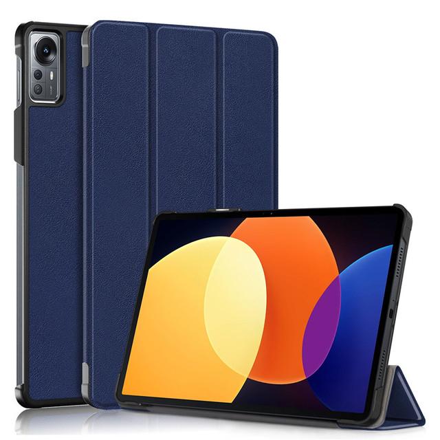 Tablet Case For Xiaomi Pad 5 Pro 12.4 Inch Case Pu Leather Tri-folding Stand Magnetic Cover For Funda Xiaomi Mi Pad 5 Pro 12 4 Tablet Kids