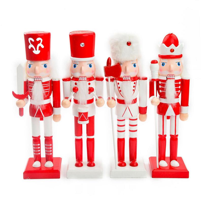 Wooden Nutcracker Figures Large King Nutcrackers Christmas Decorations Traditional Wood Nutcracker Decor For Festive Xmas