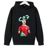 Spring Autumn Casual Children's Hoodie Sports Sweatshirt for Boys and Girls Ronaldo Printed 2-14 Years Fashion Kids Pullover Top