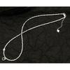 Four Corners Broken Green Square Pearl Necklace Clavicle Chain Niche Forest Series Fresh Sparkling