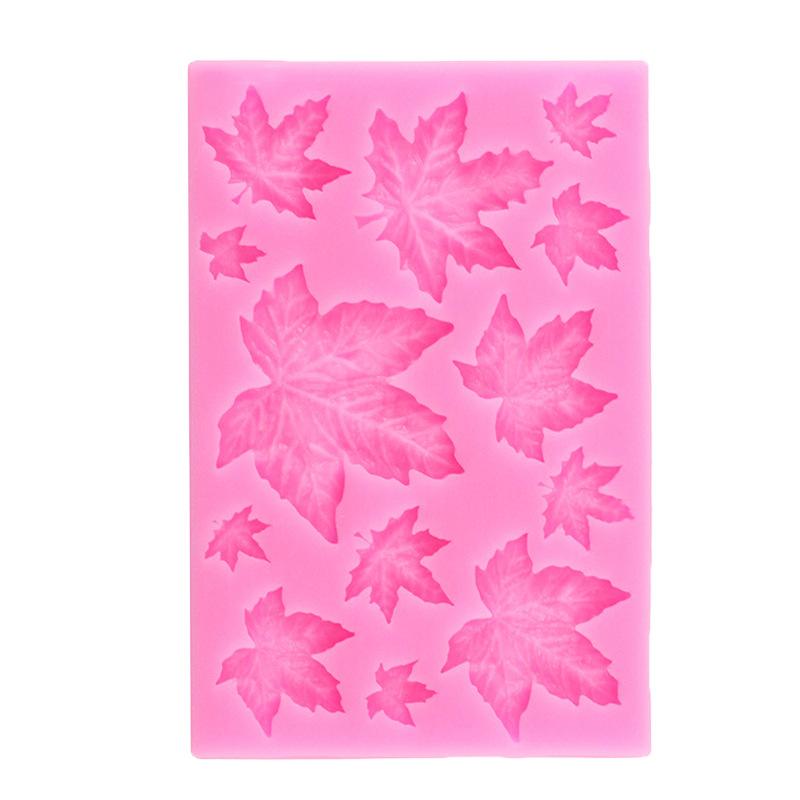 1pcs Silicone Maple Leaf Fondant Cake Decorating Tools Chocolate Baking Mould 3d Sugarcraft Resin Clay Homemade Bakeware