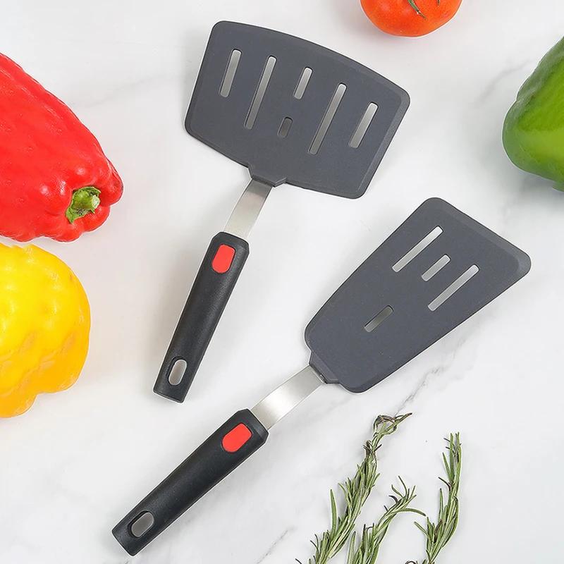 Silicone Kitchenware Set, Stainless Steel Handle Spatula, Kitchen Utensils, Cooking Spatula, Silicone Pot Spatula, 5 Types