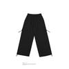 Retro Spring and Summer Wide-leg Basic Drawstring Overalls Men's and Women's Versatile Loose Leggings Casual Pants Thin