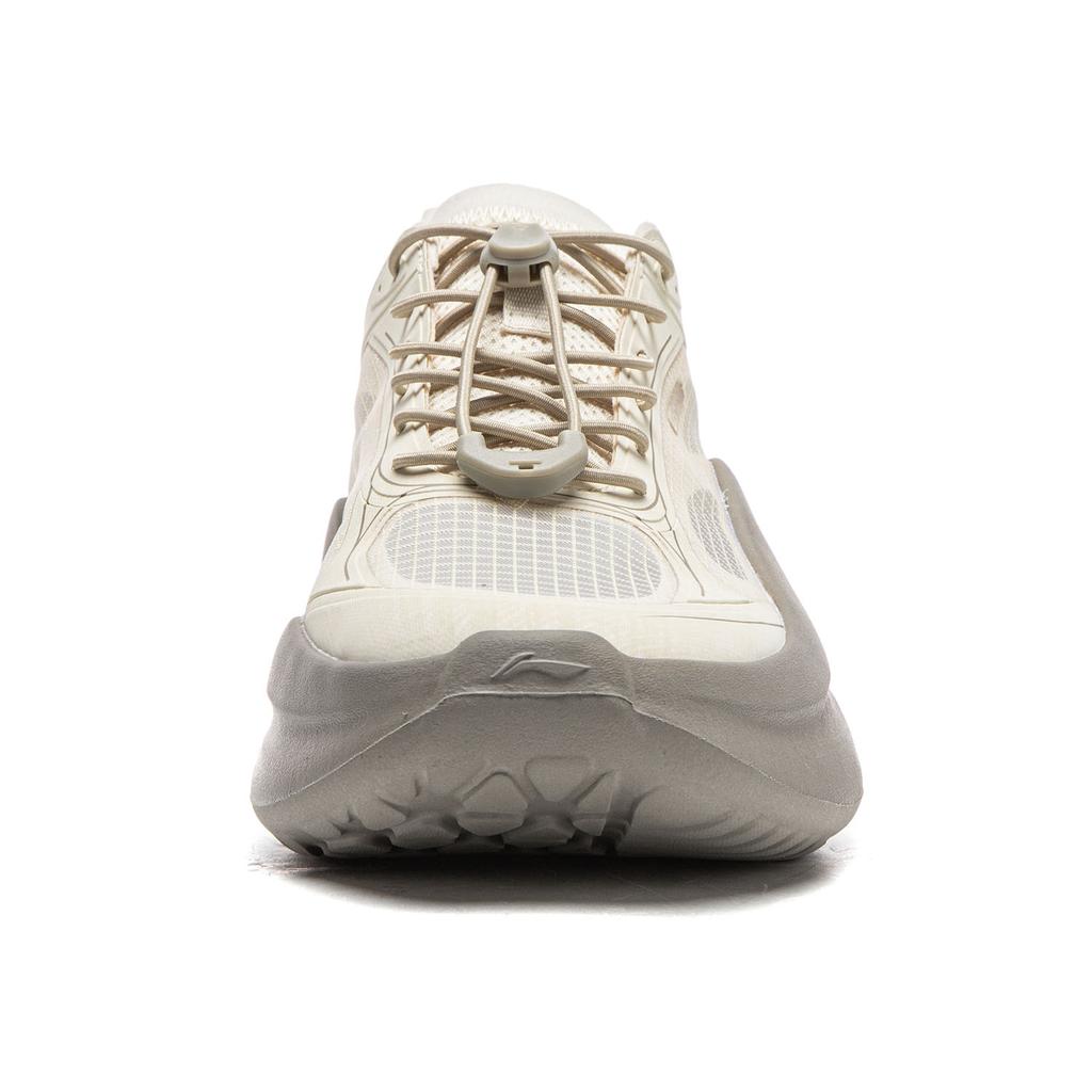 Li Ning Cushioning Slip Resistant Abrasion Resistant Lightweight Low top Casual Shoes Women's Greige AGLW050-2