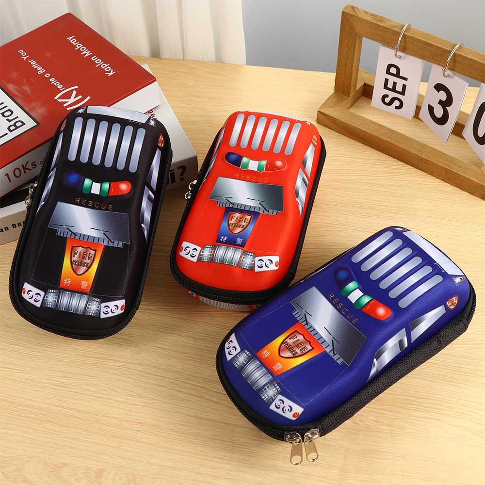 Racing Car Storage Bags School Pencil Box Car Pencil Cases Stationery Pouch 3D Pencil Bag
