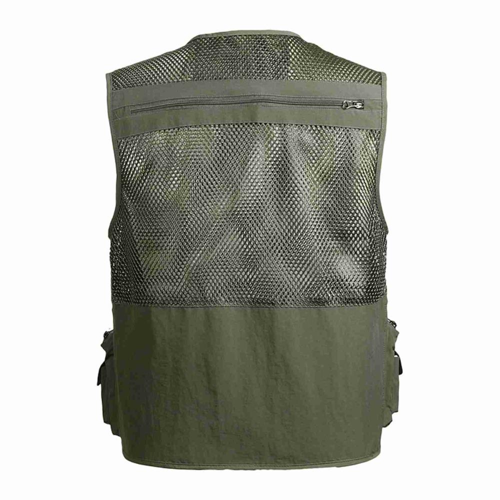 With 16 Pockets Fishing Vest Lightweight Outdoor Vest Durable Travel Vest  Safari