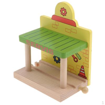 Wooden Train Track Accessories, Set for Kids Early Developmental Toy