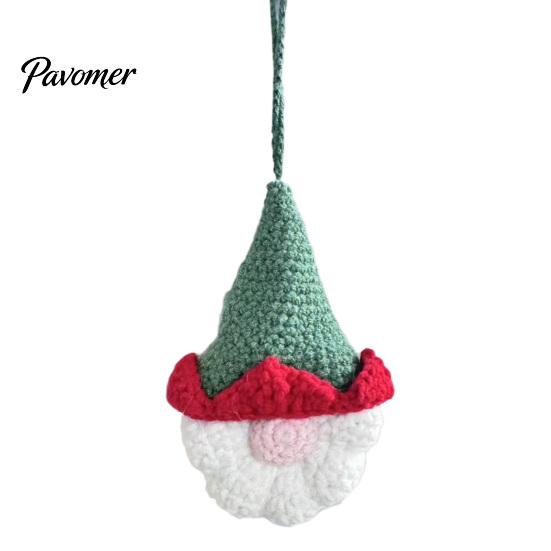 Faceless Gnome Decorations Hand Crochet Christmas Ornaments, Knitted Hanging Decorations, Woolen Holiday Gifts Yarn Elf Pendants for Tree Home