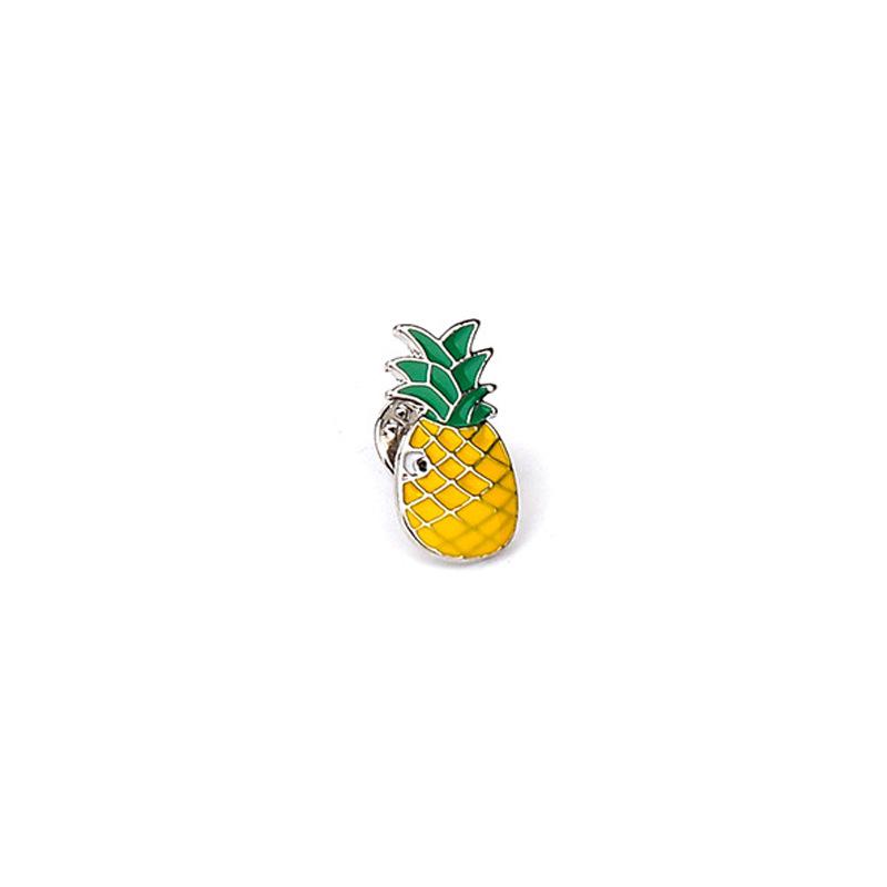 Kreatives Cartoon-Frucht-Broschen-Set: Süße Ananas-, Zitronen-, Bananen- und Erdbeer-Anstecker