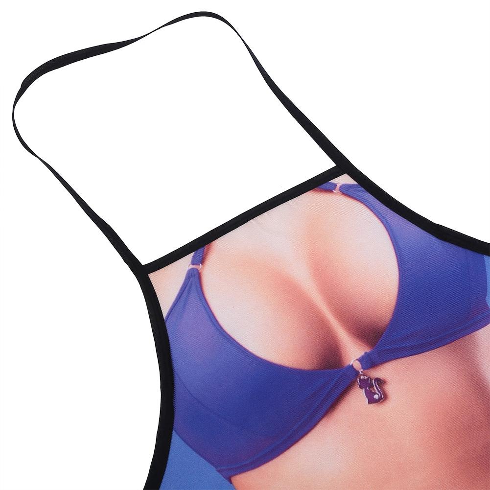 3D Funny Cooking Apron Sexy Man Woman Apron Waterproof Apron