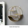 Miling Golden Round Wall Shelf Decor