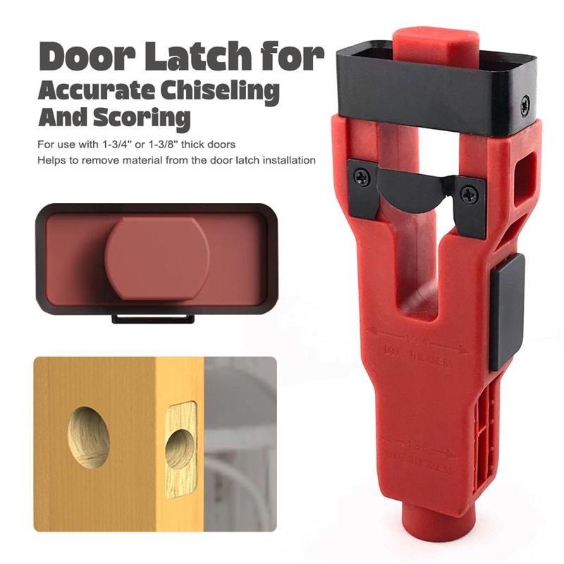 Kit di installazione per utensile da scasso per serratura a scrocco Aiuta a rimuovere materiale Strumento di installazione per serratura a scrocco Utilizzare per porte di spessore 1-3/4" o 1-3/8"