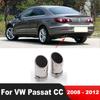 Rear Exhaust Muffler Tip Pipe For Volkswagen VW Eos Passat CC 2008 2009 2010 2011 2012 Steel Car Tail Throat Tube Accessories