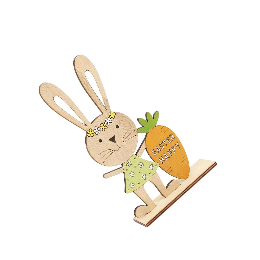 

Пасхальный кролик, украшения, деревянные украшения для дома, вечеринки, подарки, кролик, настольные принадлежности, настольная статуя, аксессуары для дисплея