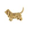 Basset Hound I - gold-plated pin brooch, elegant dog ornament, unique pin by Art-Dog brand