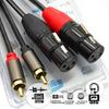 Universal 2RCA To 2XLR Female Balanced Audios Interconnects Cable For Amplifiers And Recording Devices