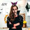 Witch Costume Accessories Halloween Bat Headband, Felt Glitter Hairband Photo Booth Props for Costume, Festival Masquerade Party Prop Non Slip Velvet