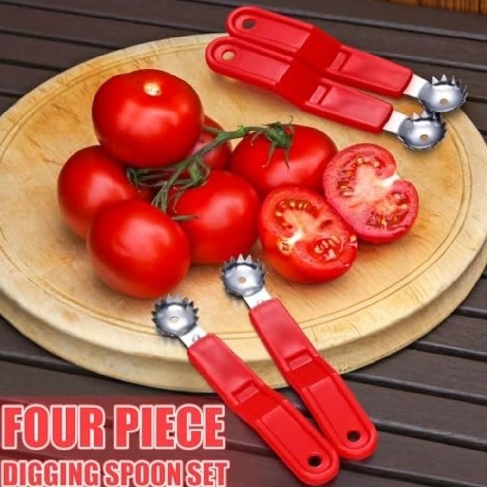 4pcs Stainless Steel Vegetable Corer with Hole Fruit Corer Extractor Fruit Corer Tool  Dessert