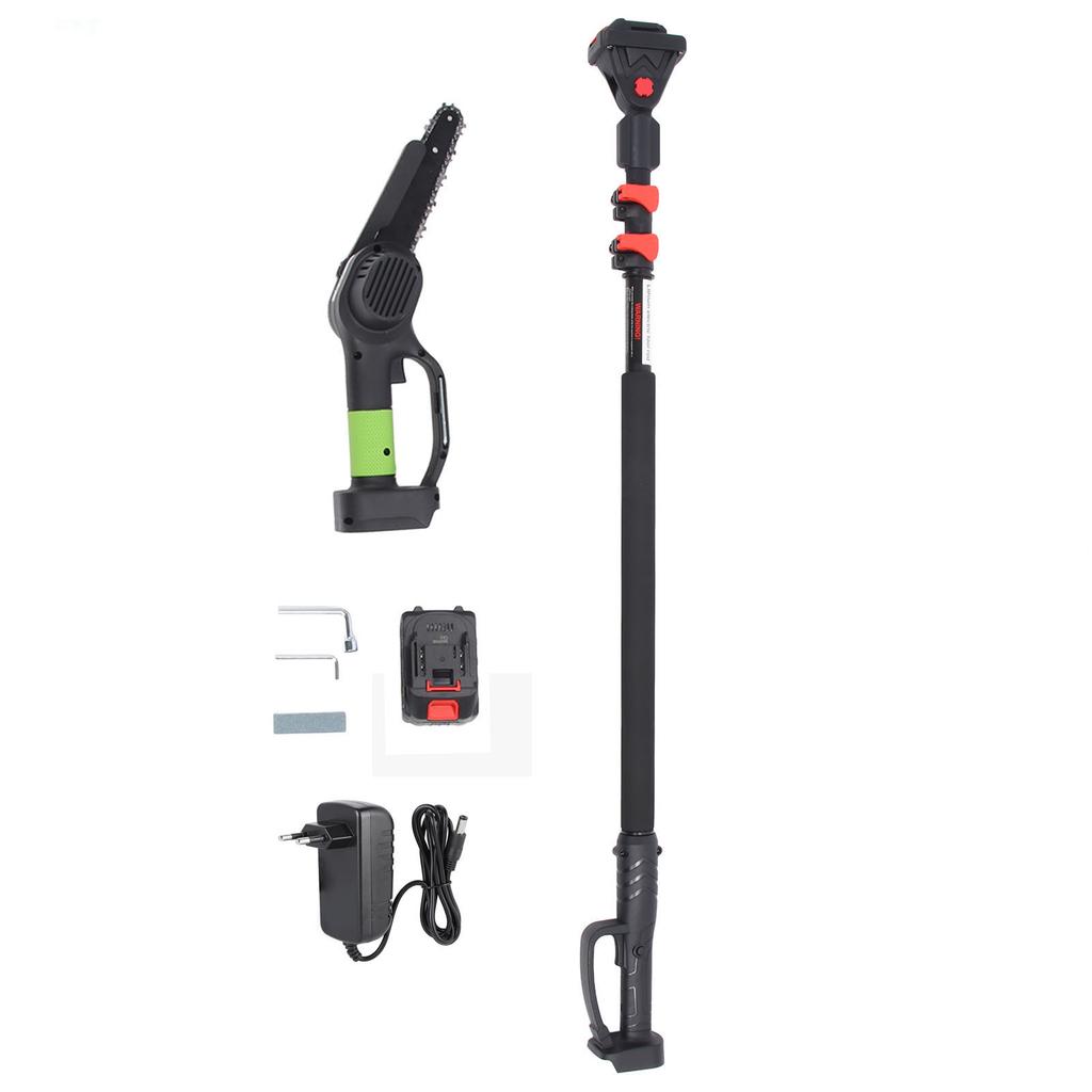 Cordless Chainsaw 6 Inch Low Noise Electric Pruning Chain Saw with 2.5m Telescopic Extension Po