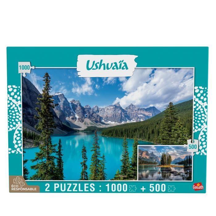 Puzzle Collection Ushuaia - GOLIATH - Lac De Moraine Et Lac De Maligne - 1000 Pièces - Paysage Et Nature