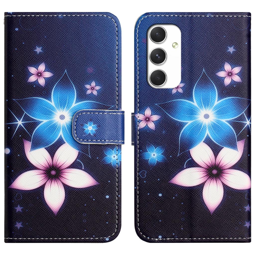 For Samsung Galaxy A16 5G/A16 4G Case Pattern Print PU Leather Wallet Phone Cover Cross Texture