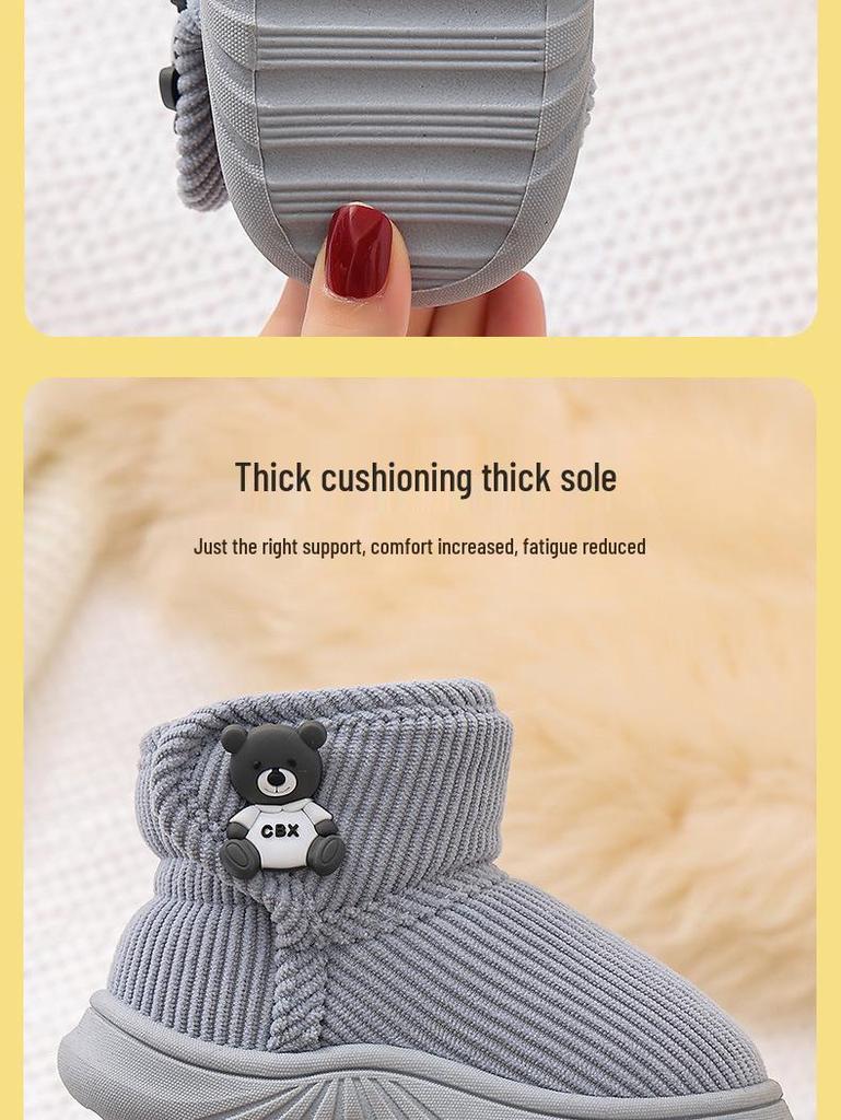 Winter Cotton Shoes for Boys & Girls - Cold-Proof, Breathable Toddler & Infant Princess Style