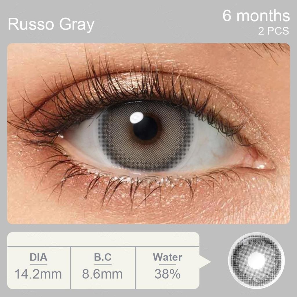 Lenti a contatto colorate Magister 14,2 mm Marrone/Grigio/Nero Lenti a contatto naturali Serie RUSSO