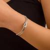 Geometric Hollow Metal Knot Open Bracelet - Fashionable Women's Commuter Style