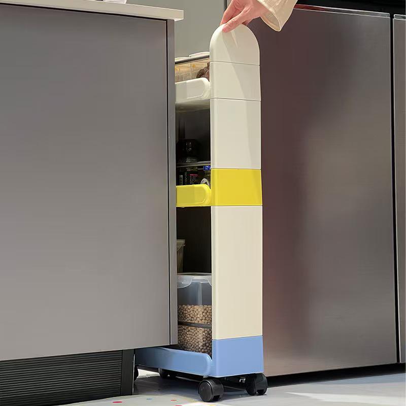 Bathroom Floor Standing Multi-layer Storage Rack, Bathroom Multifunctional Plastic Storage Rack Kitchen