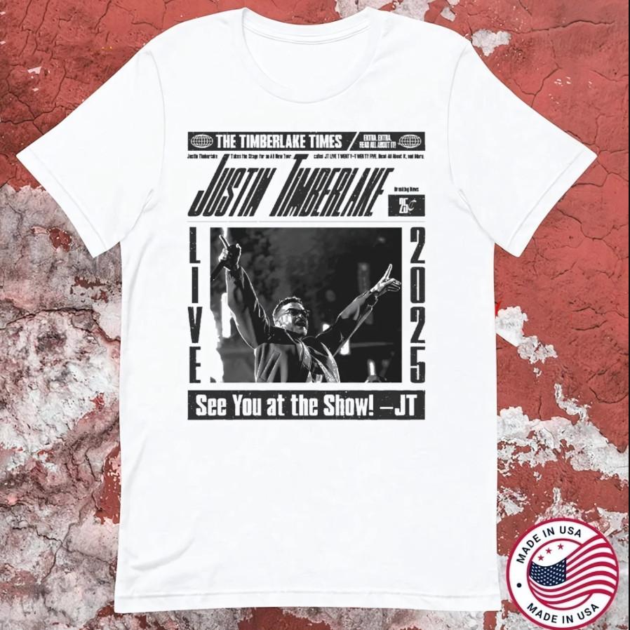 Justin Timberlake The Timberlake Times See You At The Show T-shirt size S-5XL M