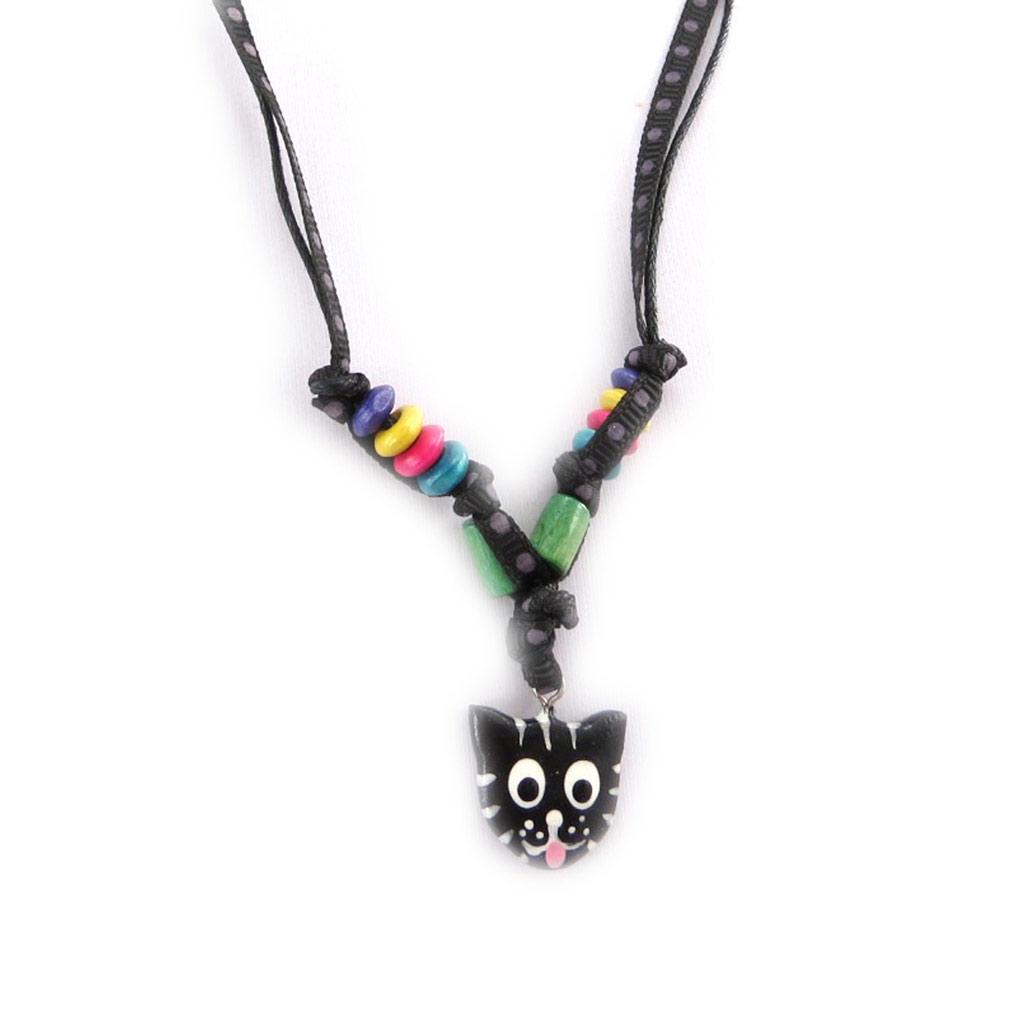Les Trésors De Lily [J8205] - Black 'Cats' Designer Necklace
