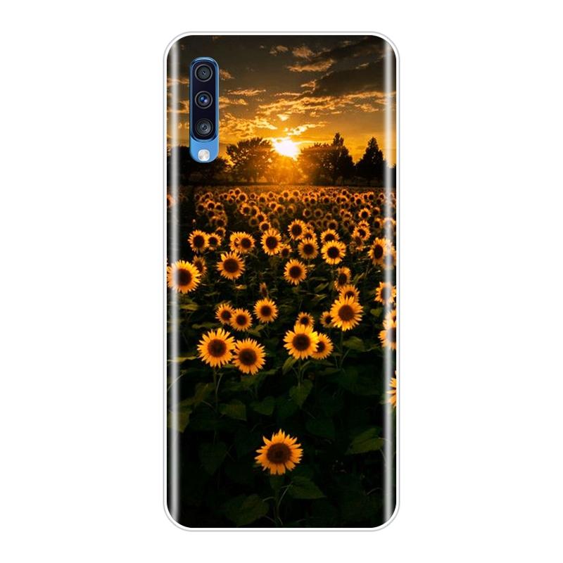 Sunflower Phone Case For Samsung Galaxy A40 A30 A20 A10 Silicone Soft TPU Back Cover For Samsung Galaxy A80 A70 A60 A50 Cases