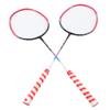 2 Stück Badmintonschläger Rosa Legierungsrahmen Großer Sweetspot Einteiliges Design Doppel-Badmintonschläger mit Aufbewahrungstasche