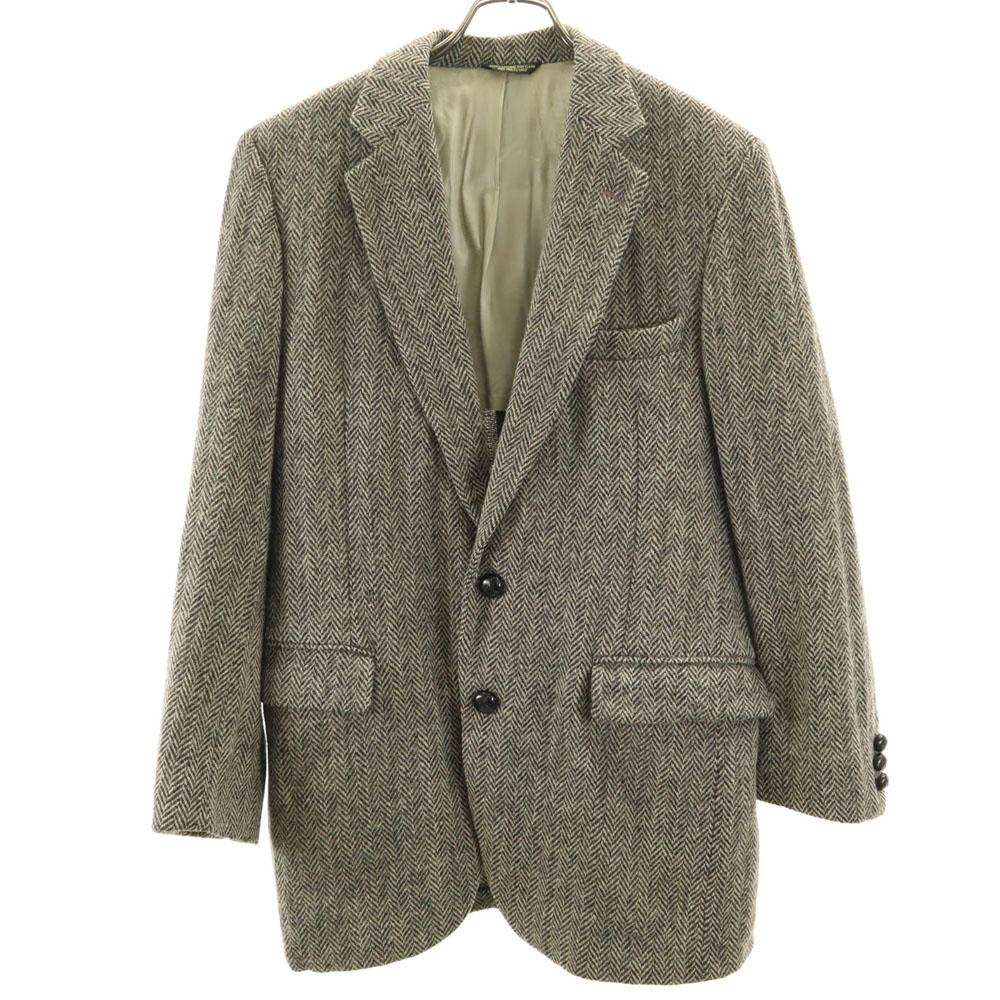 Harris Tweed 70s 80s Center Vent Vintage Herringbone Tailored Jacket Men's Used