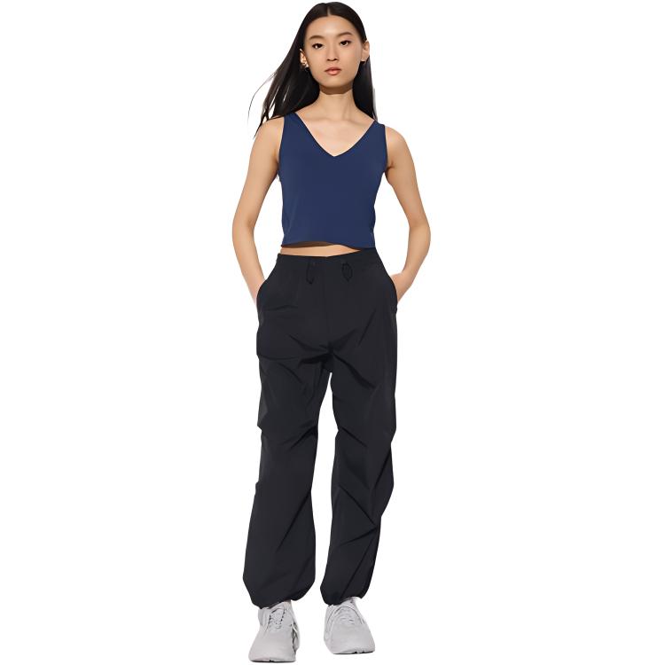 UNIQLO Solid Color Loose Wide Leg Casual Pants Women bottoms Black 464888-09