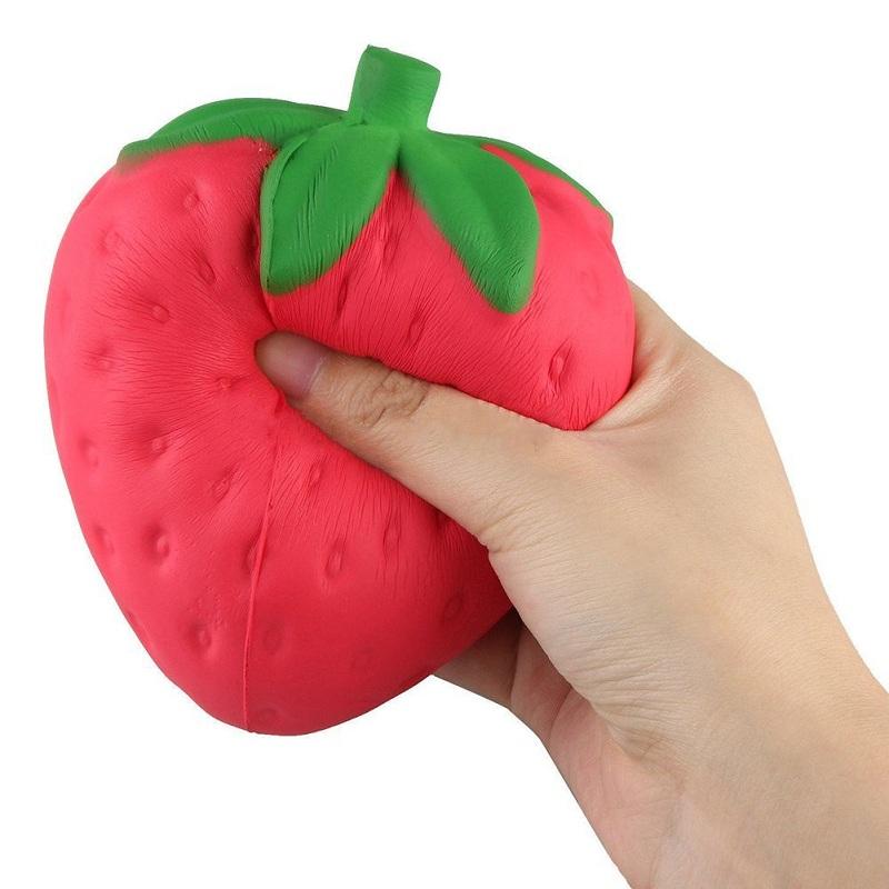 Super Jumbo Strawberry Squishi Cream Scented Squishy Slow Rising Antistress Toy Kids Grownups Squeeze Squishy Toys 11.5*9 CM